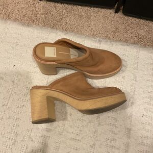 Dolce Vita Brown Block Heel Mules